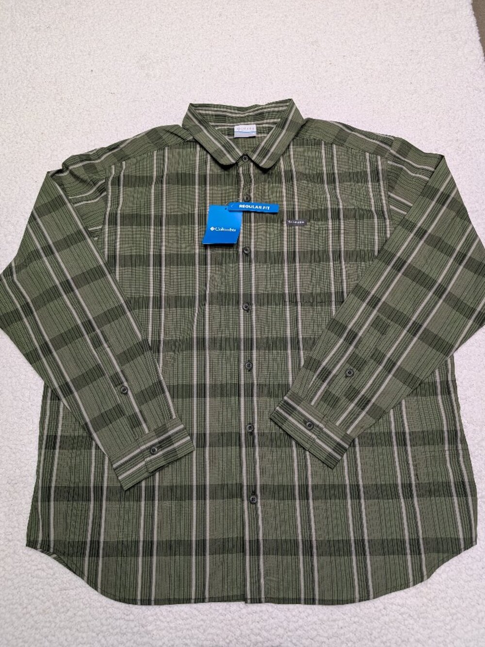 Columbia Plaid Button Up Shirt Mens XL NWT Outdoor Hiking